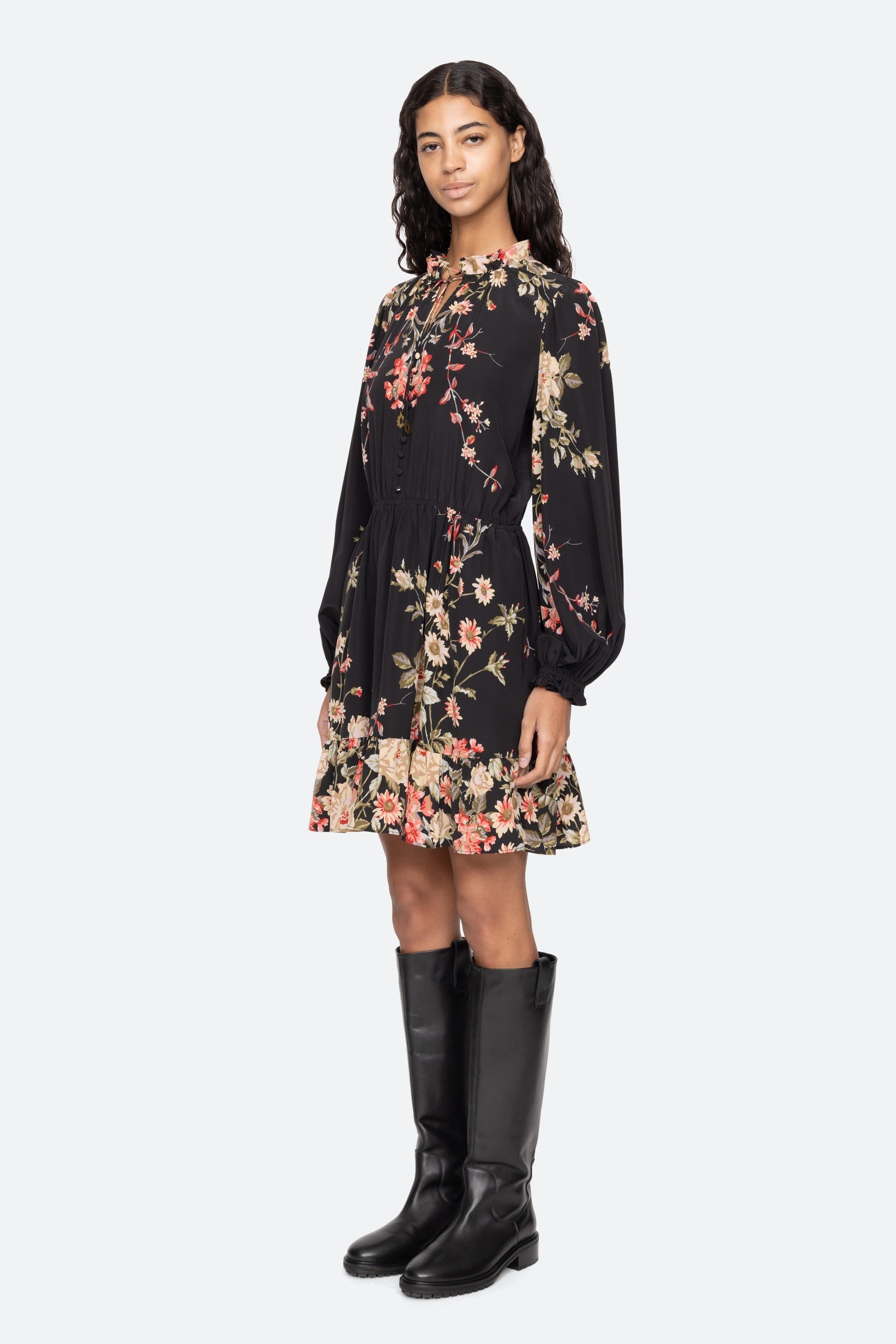 Sea New York Jolie Print Long Sleeve Mini Dress