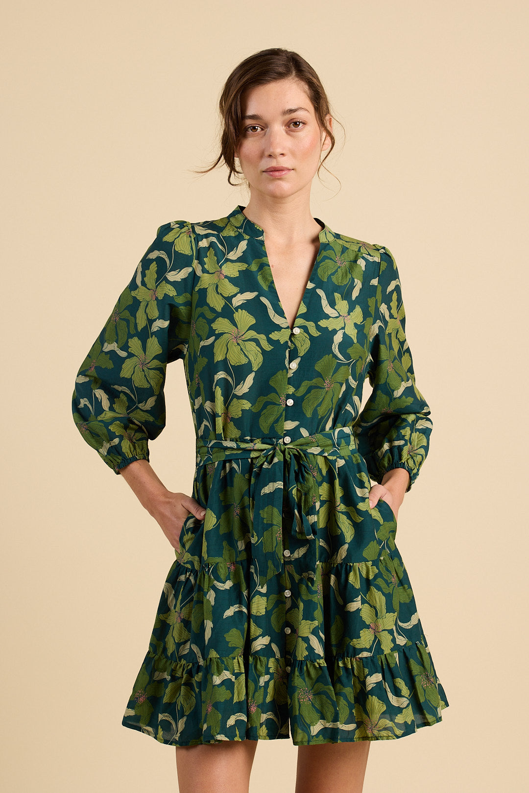 Trovata Celeste Dress in Green Canopy