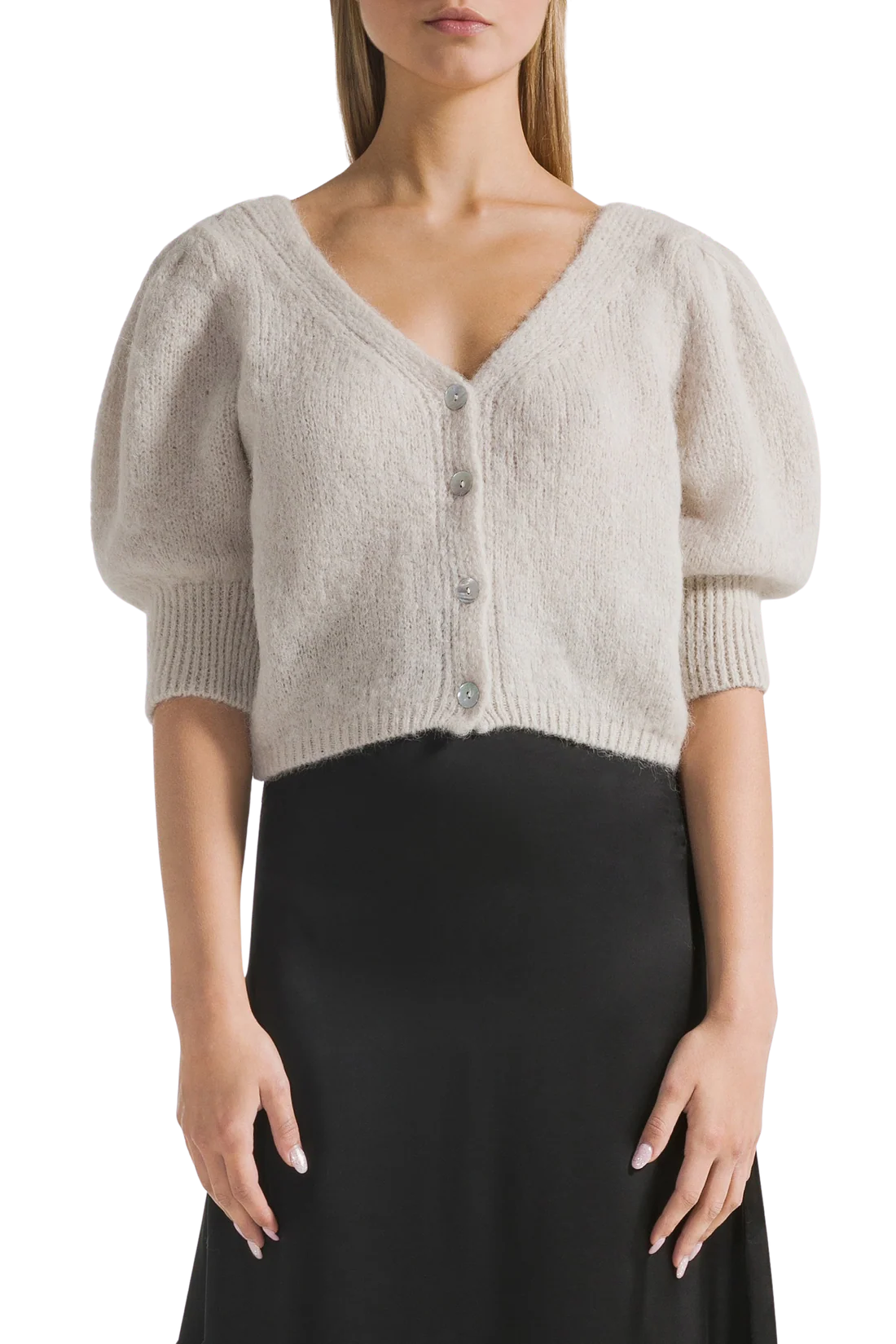 American Dreams Manda Alpaca Cardigan in Beige