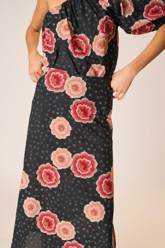 Natalie Martin Anita Skirt in Poppy Indigo