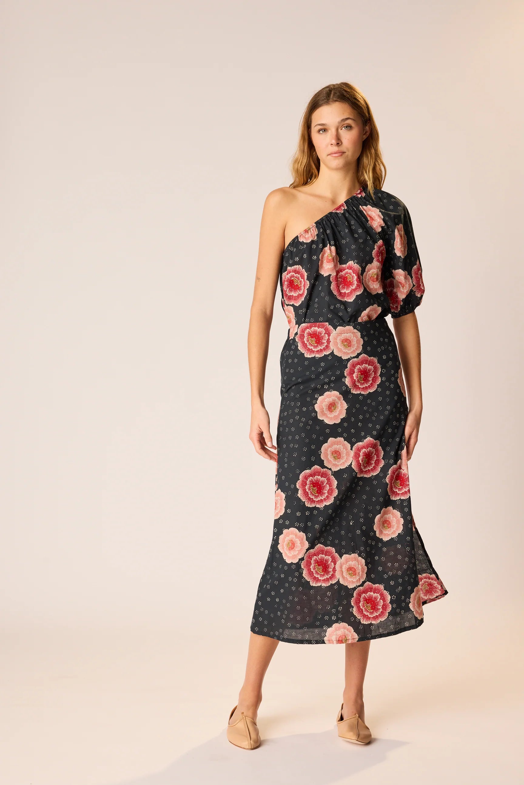 Natalie Martin Anita Skirt in Poppy Indigo