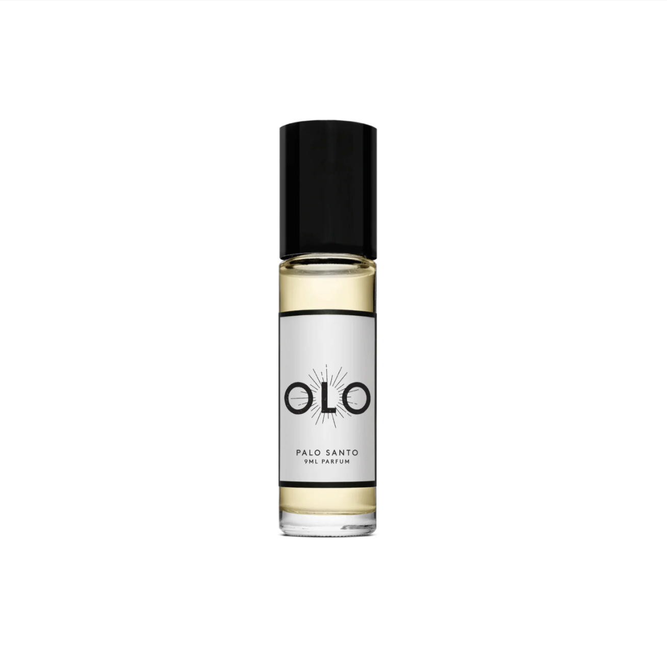 OLO Palo Santo oil perfume bottle on a white background