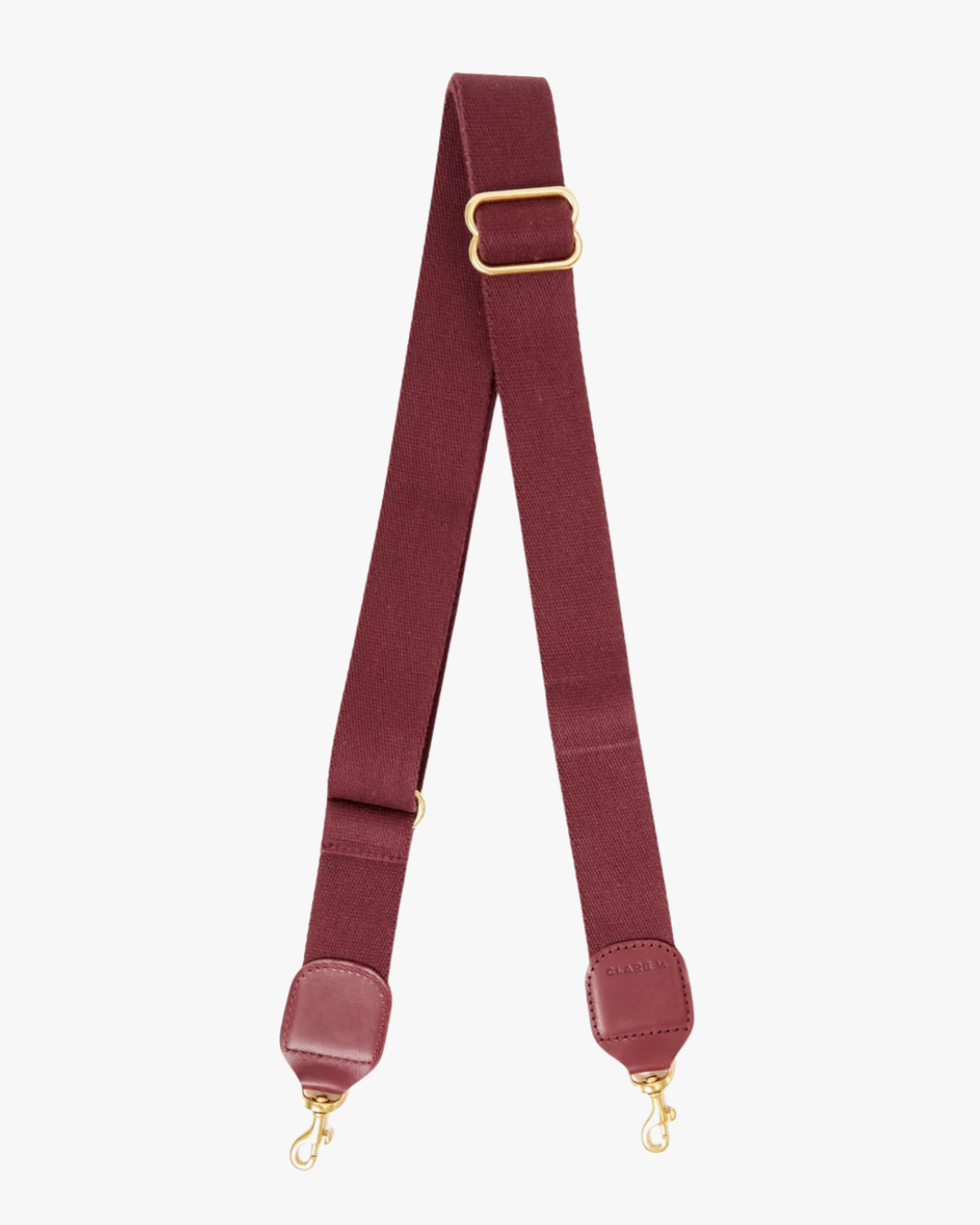 Clare V. Adjustable Crossbody Strap in Plumingo Cotton Webbing