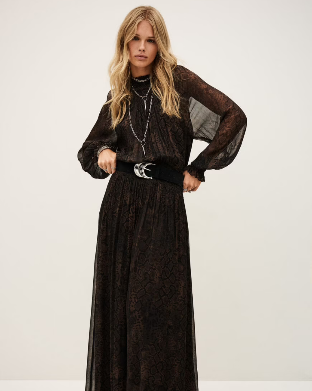 Ba&sh Smoky Dress in Marron