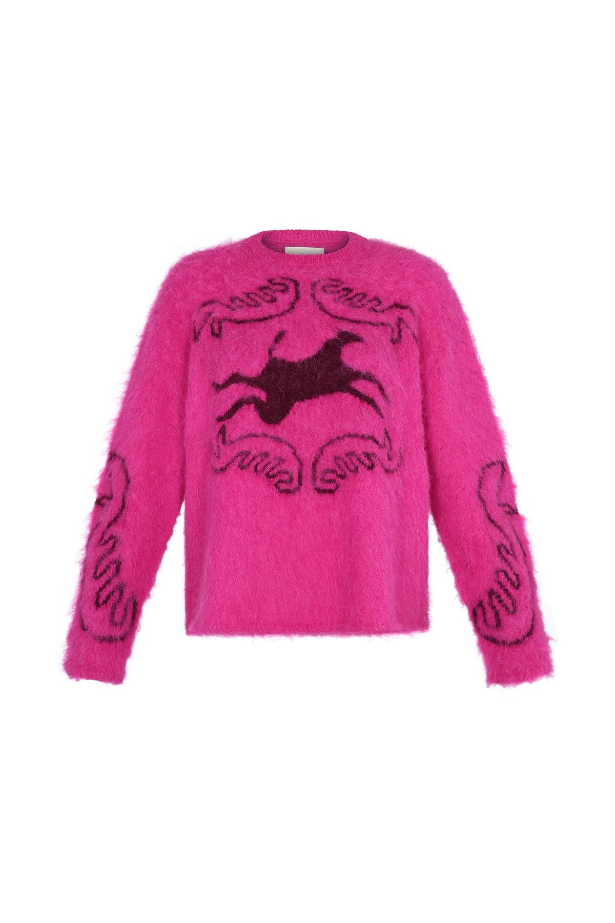 Carolina K Folklore Sweater in Fuscia Bordeaux