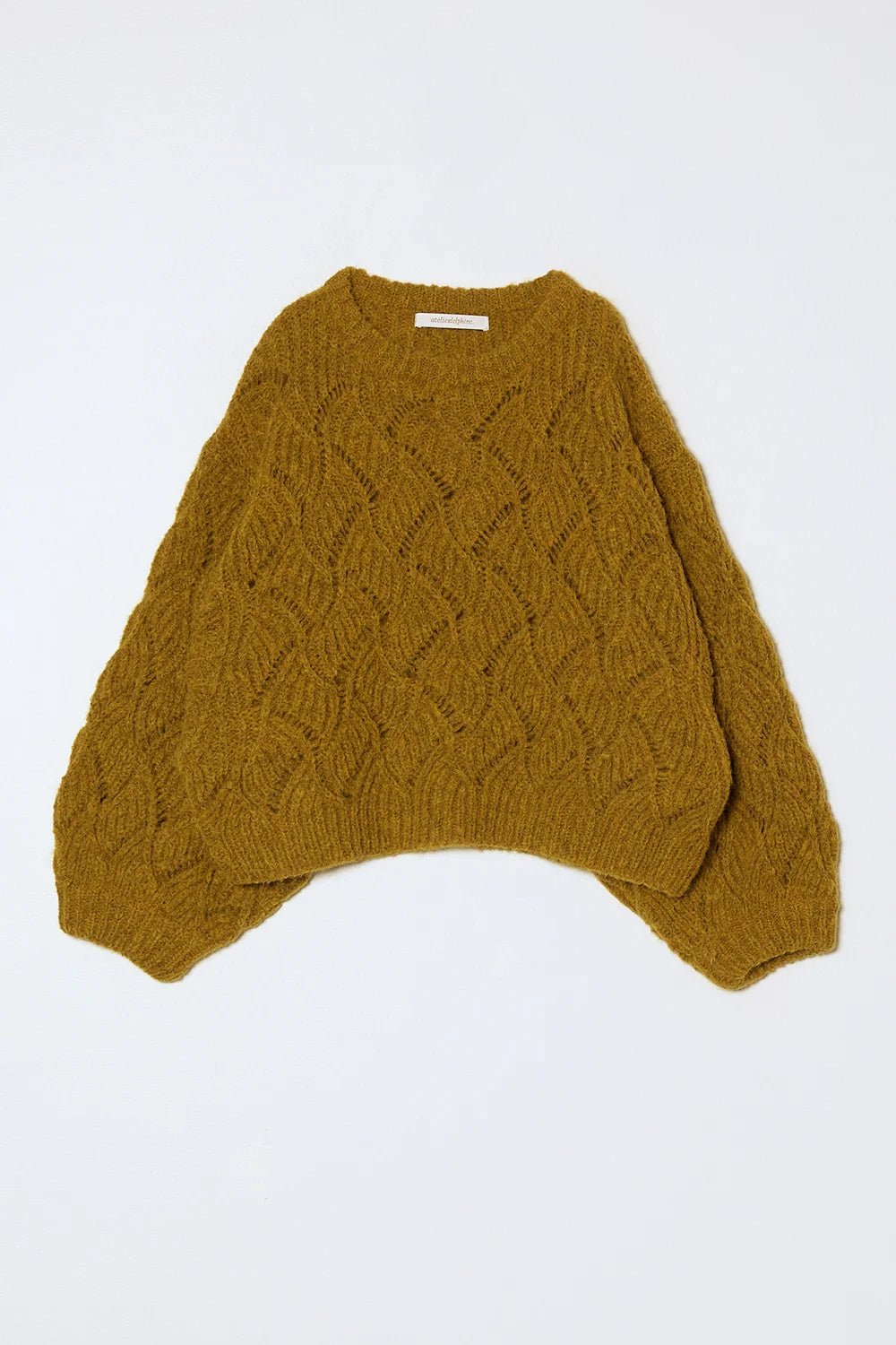 Atelier Delphine Balloon Sleeve Sweater in Mustard