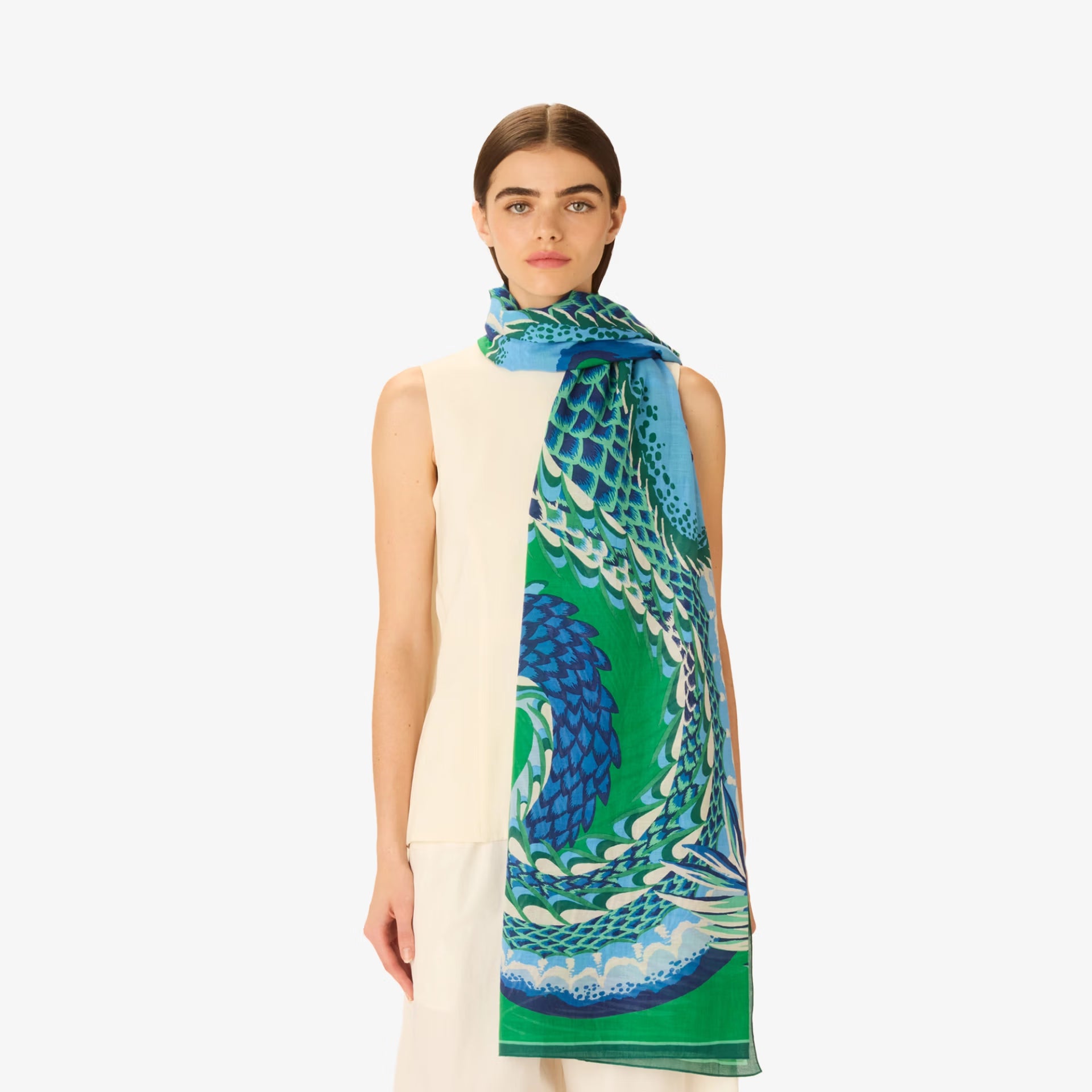 Inoui Editions Scarf Croco in Green