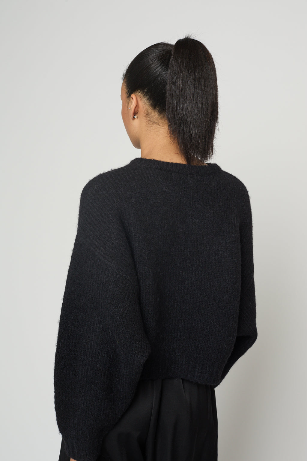 Atelier Delphine Balloon Sleeve Sweater in Black