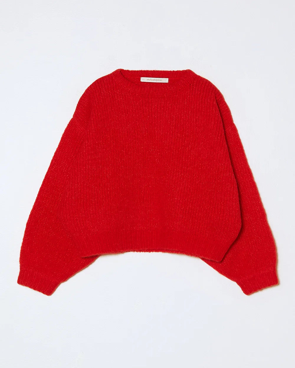 Atelier Delphine Balloon Sleeve Sweater in Coral