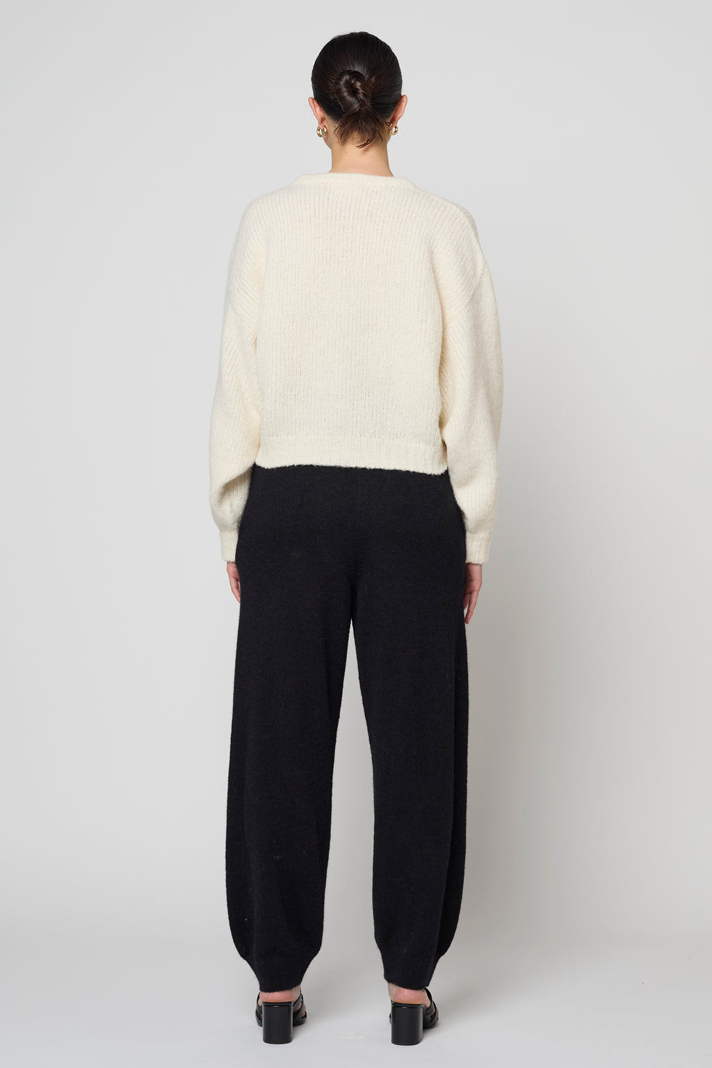 Atelier Delphine Balloon Sleeve Sweater in Cream