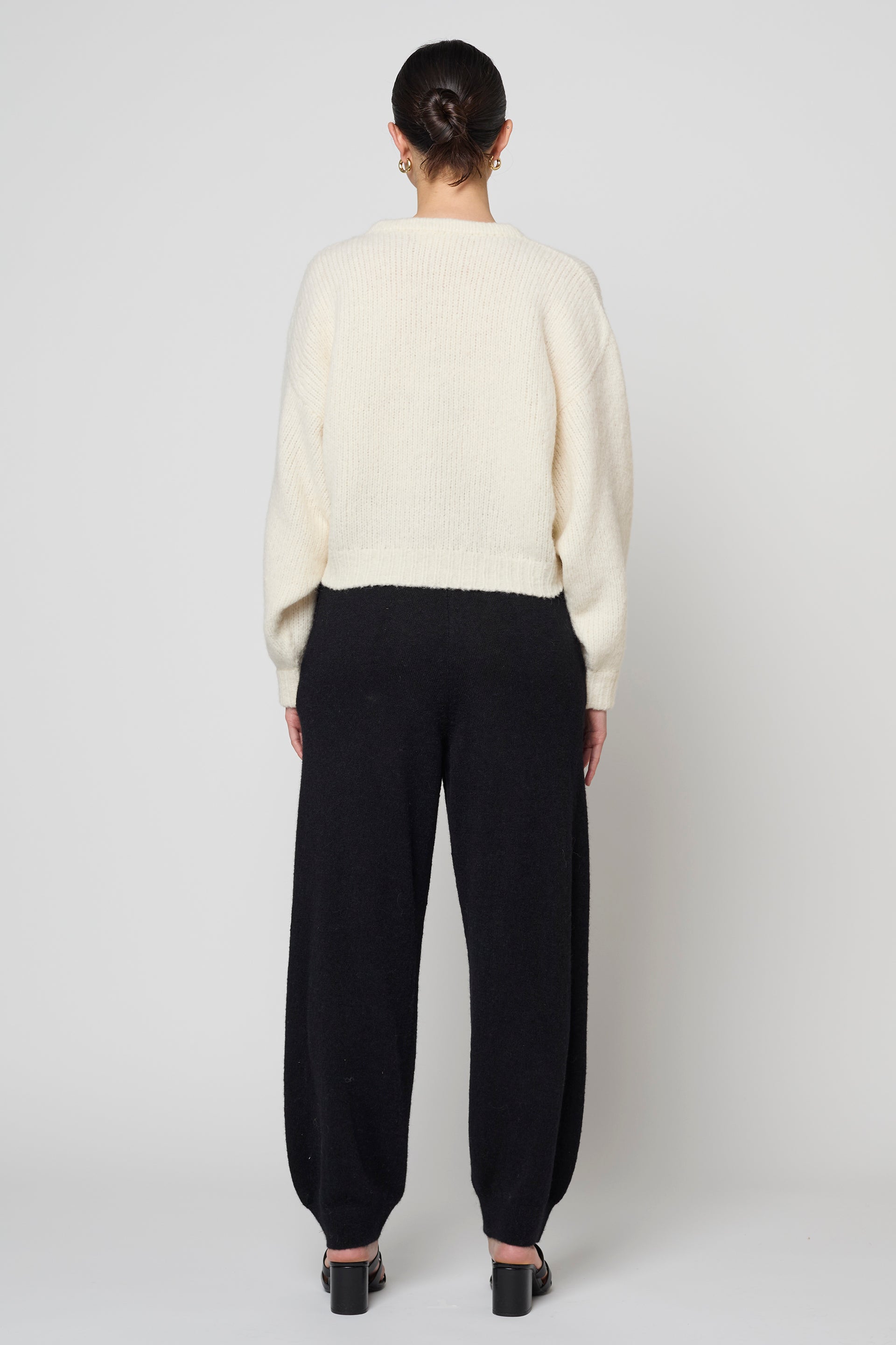 Atelier Delphine Balloon Sleeve Sweater in Cream