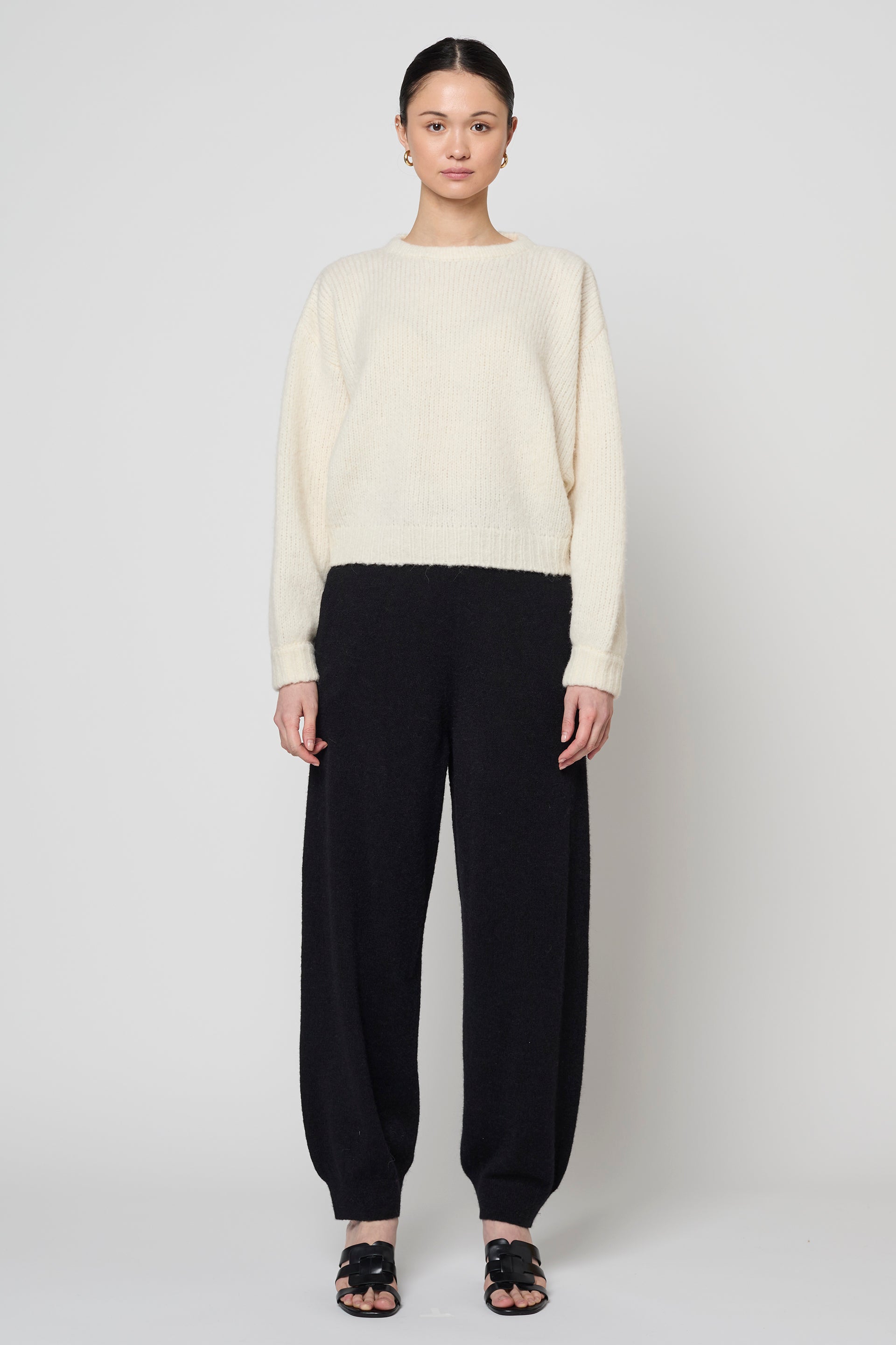 Atelier Delphine Balloon Sleeve Sweater in Cream