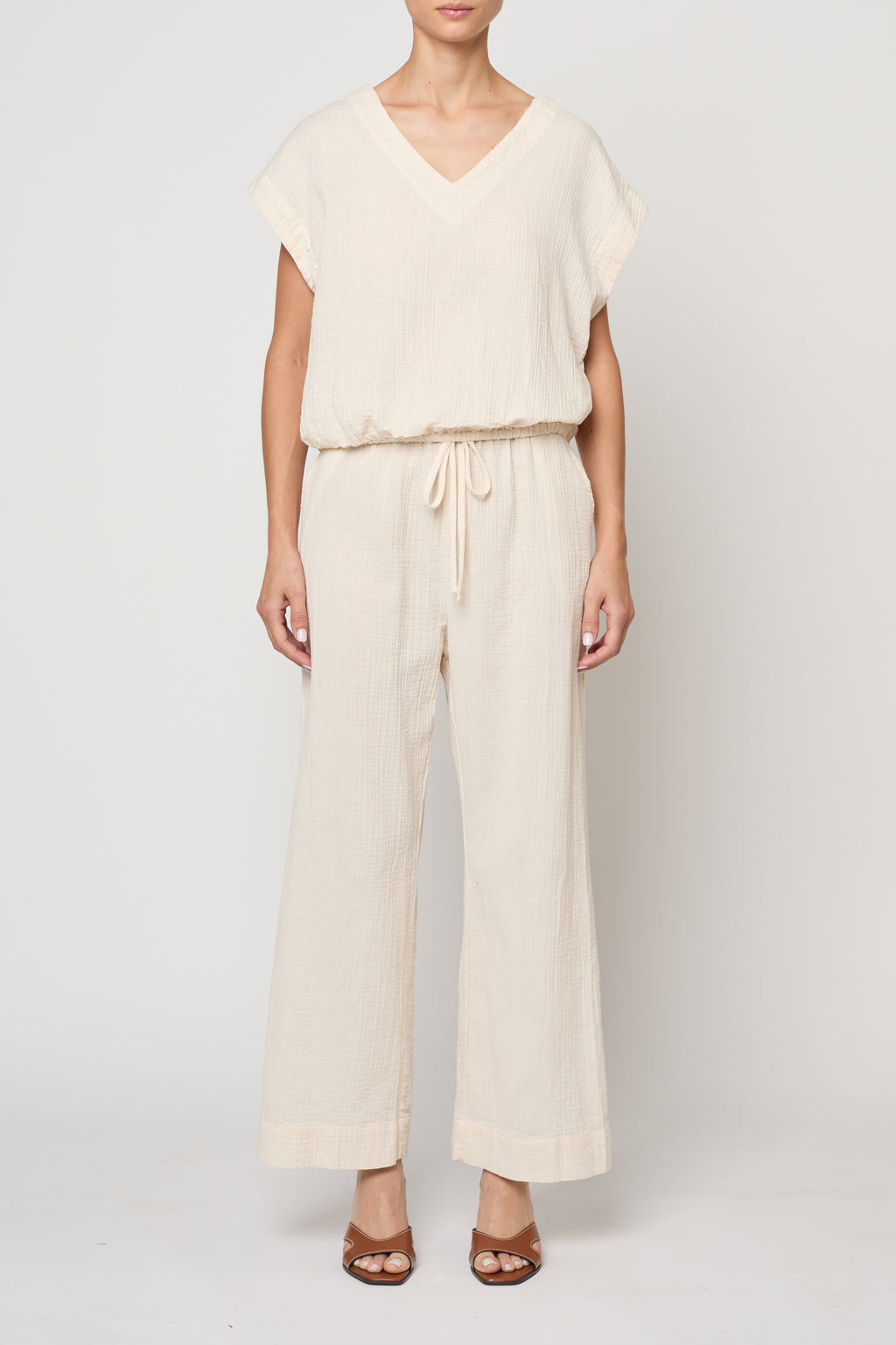 Atelier Delphine Drawstring Pant in Kinari