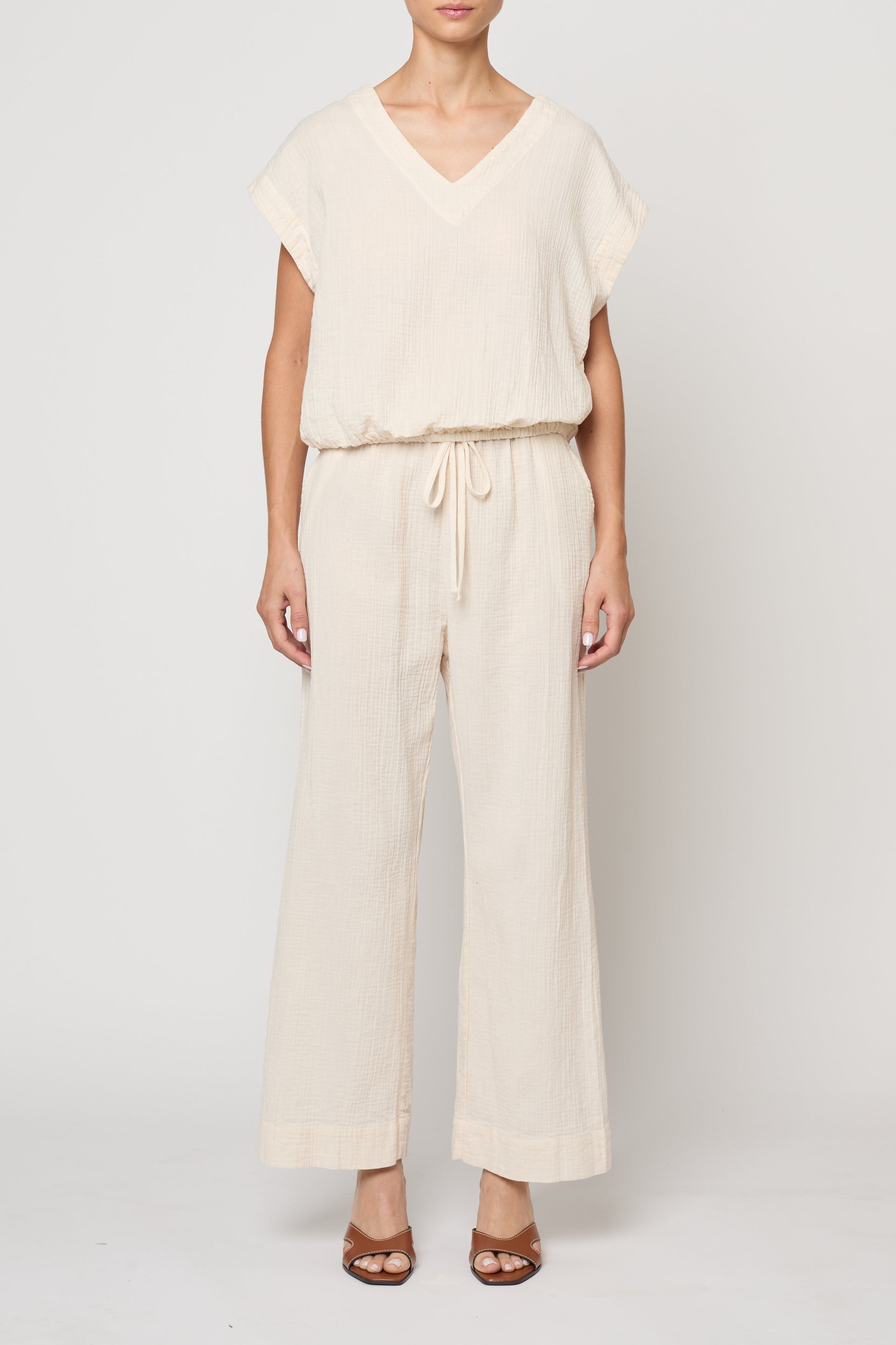Atelier Delphine Drawstring Pant in Kinari