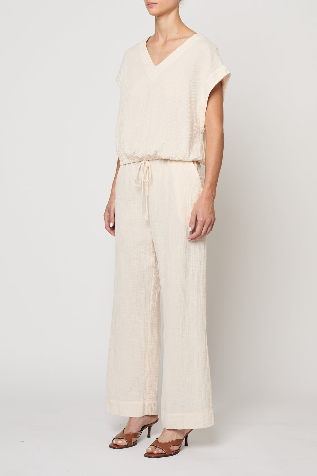 Atelier Delphine Drawstring Pant in Kinari