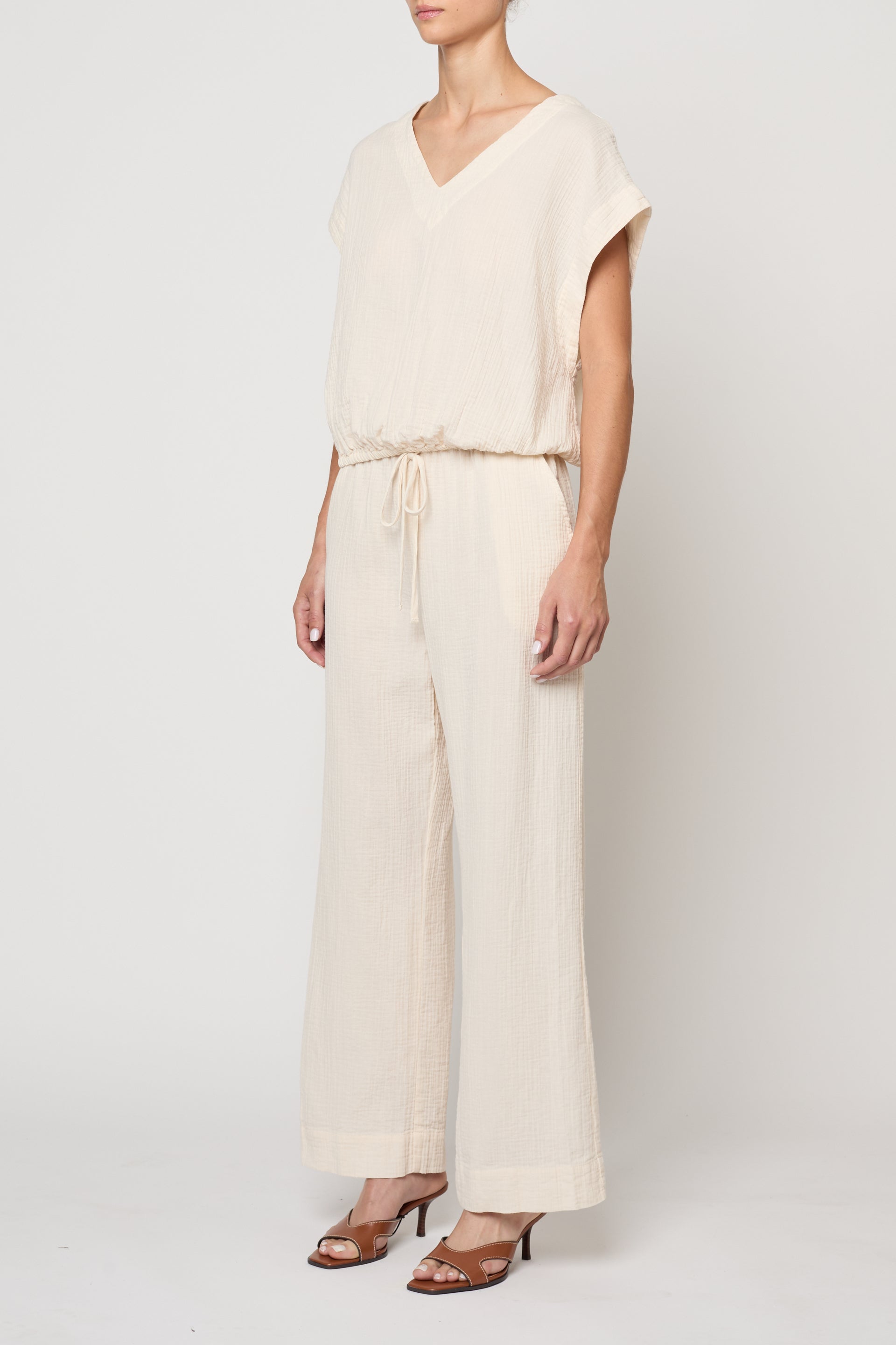 Atelier Delphine Drawstring Pant in Kinari