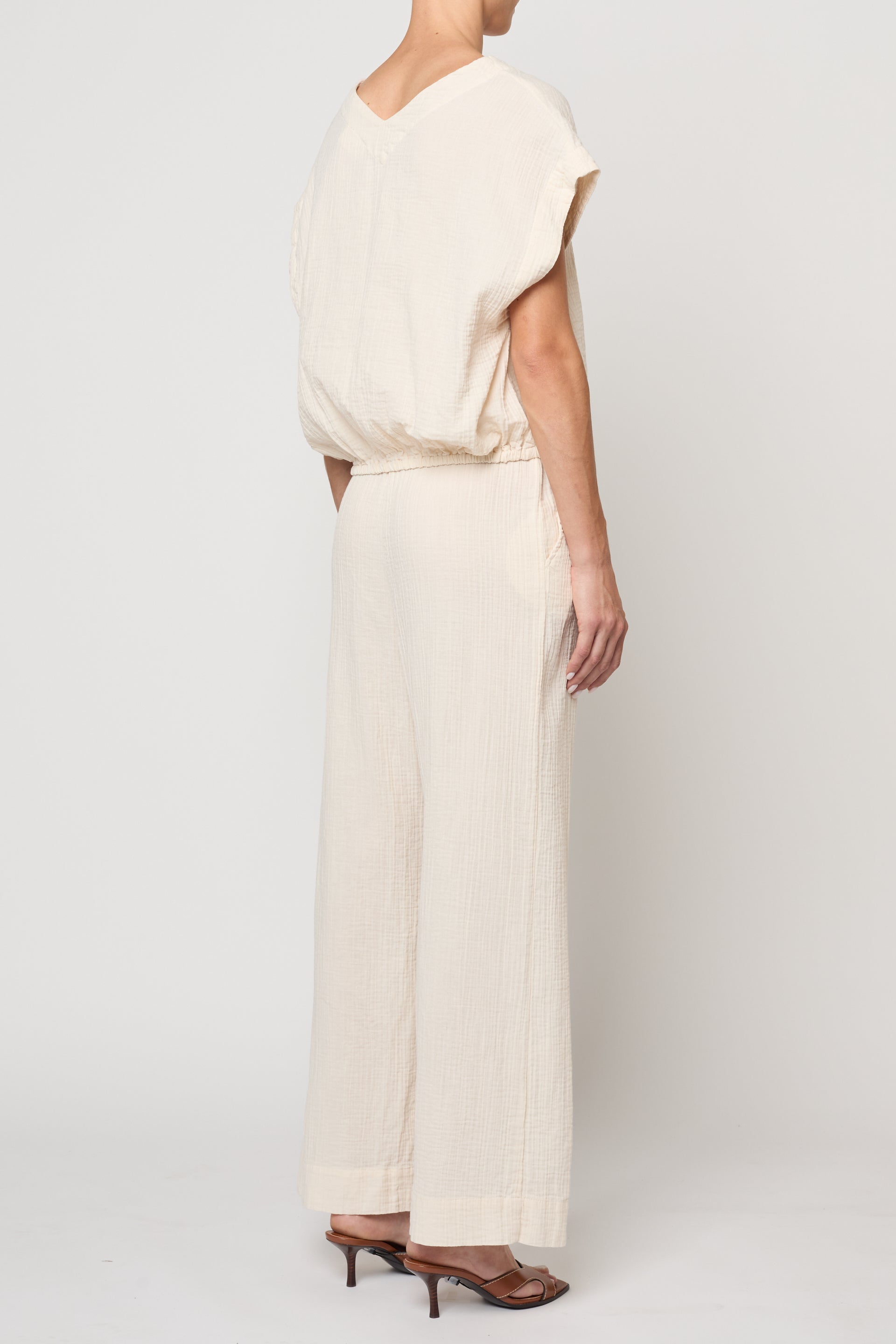 Atelier Delphine Drawstring Pant in Kinari