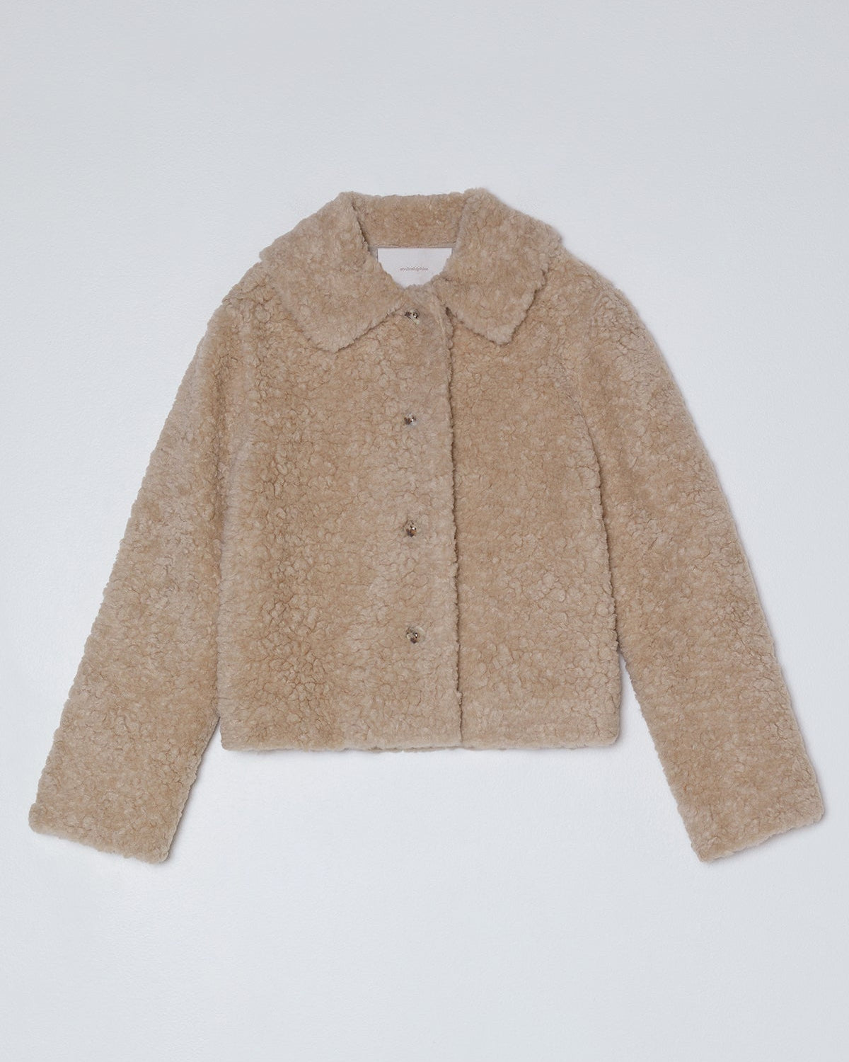 Atelier Delphine Wide-Collar Jacket in Light Beige