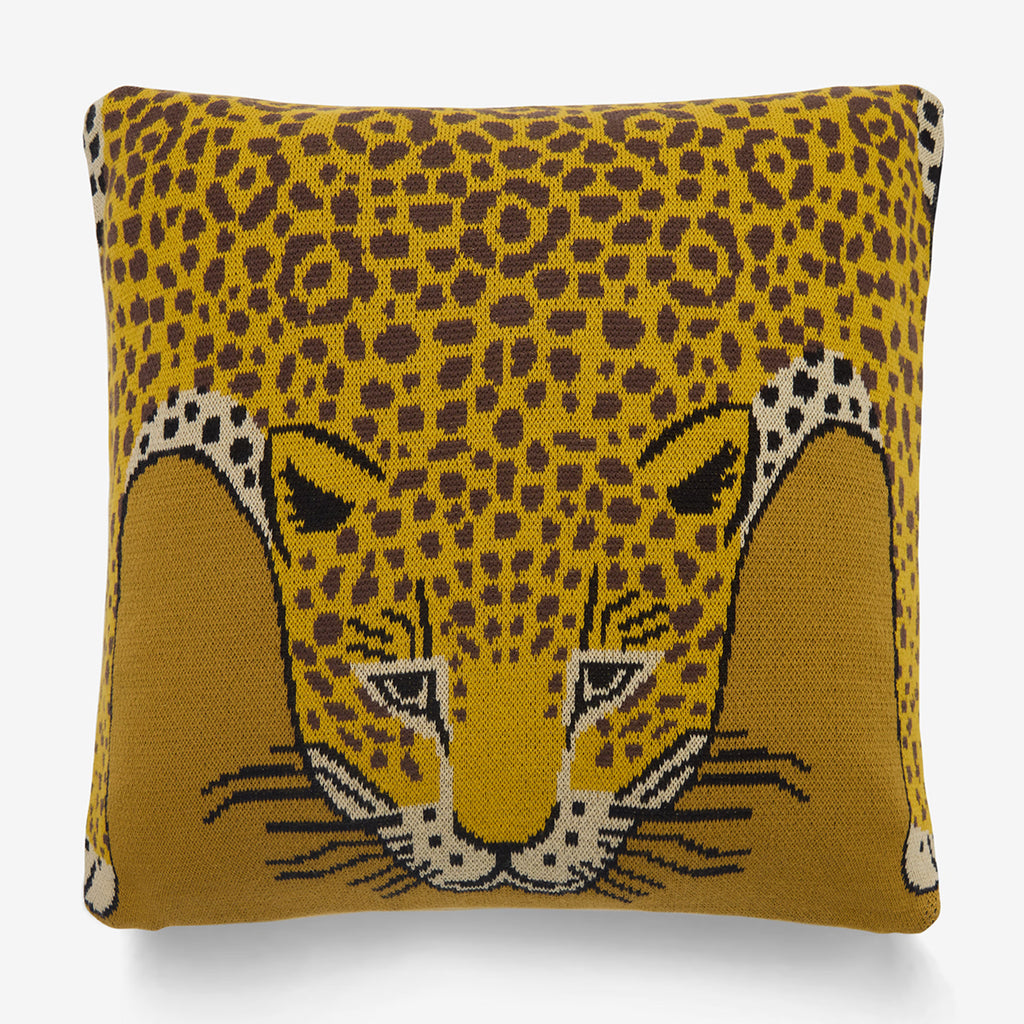 Inoui Editions Cushion Cover Leopard in Saffron