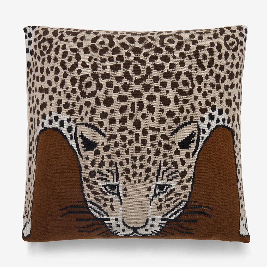 Inoui Editions Cushion Cover Leopard in Beige