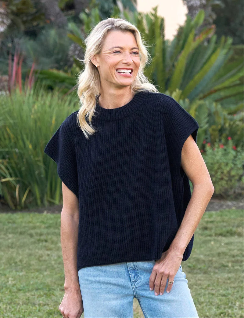 Frank & Eileen Montecito Sweater Vest in Marine