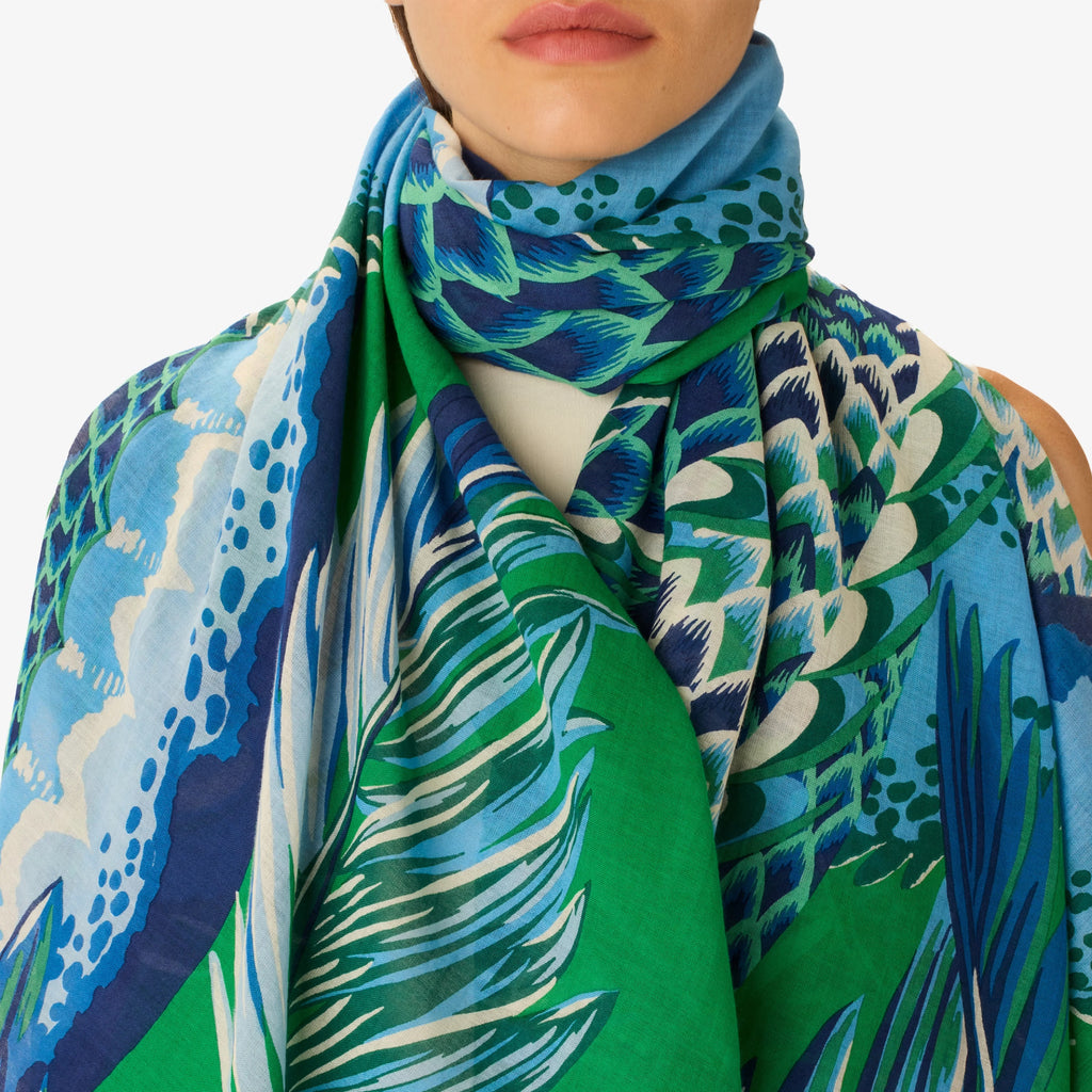 Inoui Editions Scarf Croco in Green