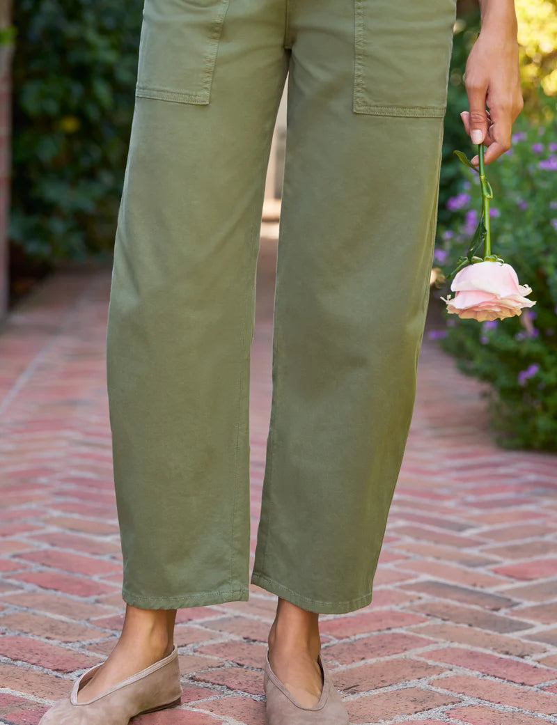 Frank & Eileen Bray Barrel Pant in Olive
