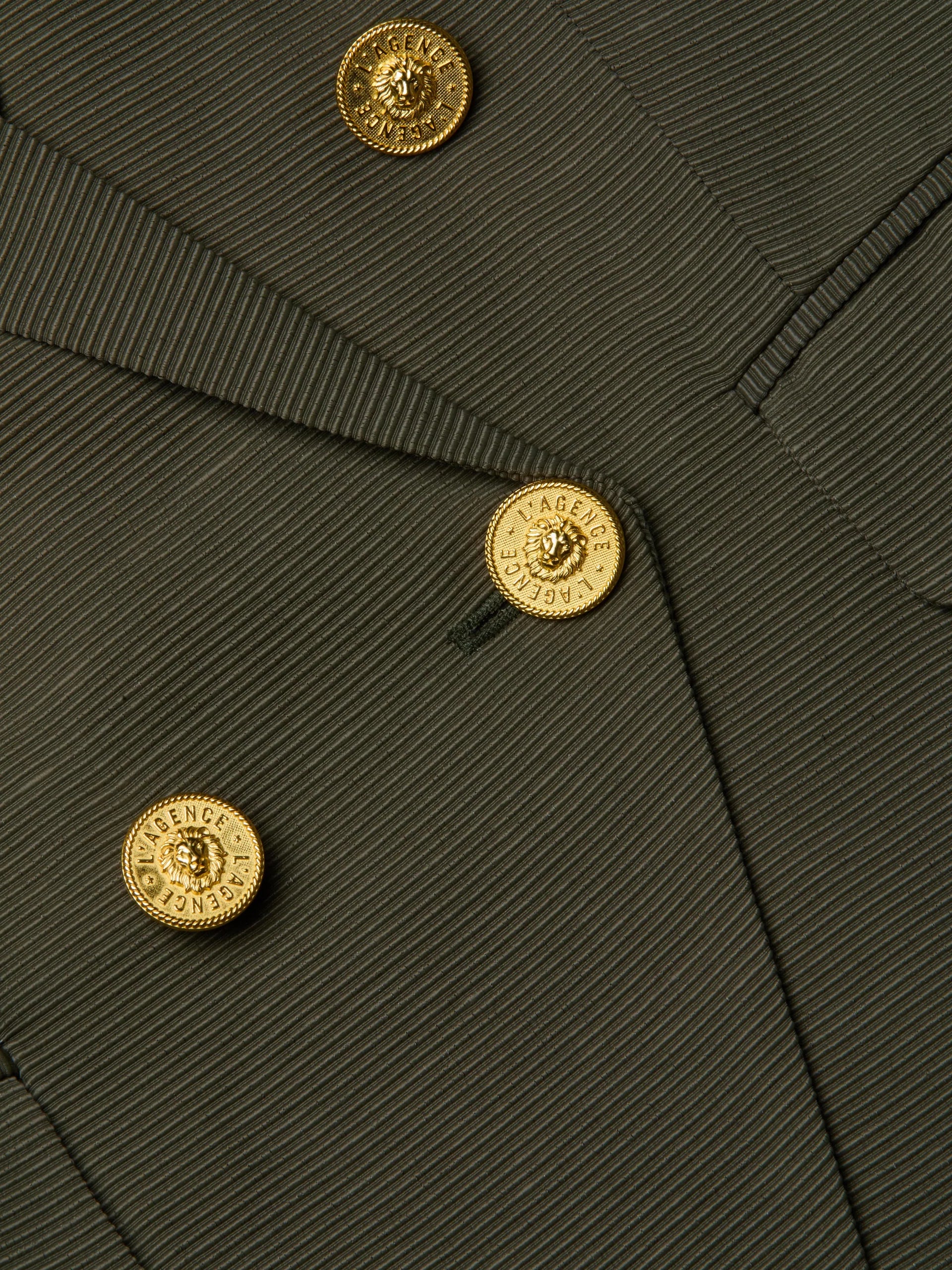 L'AGENCE Kenzie Double Breasted Blazer in Olive