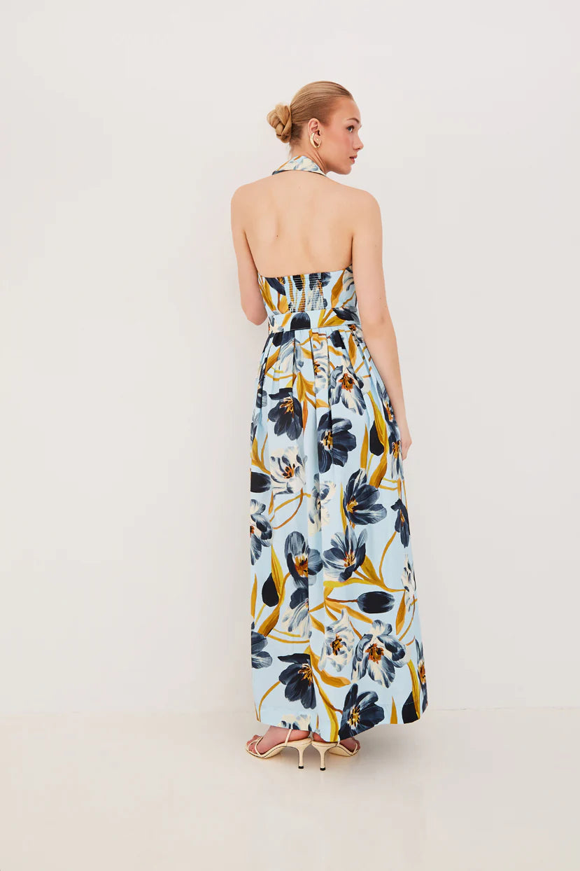 Cara Cara Quentin Dress in Marais Bloom Blue