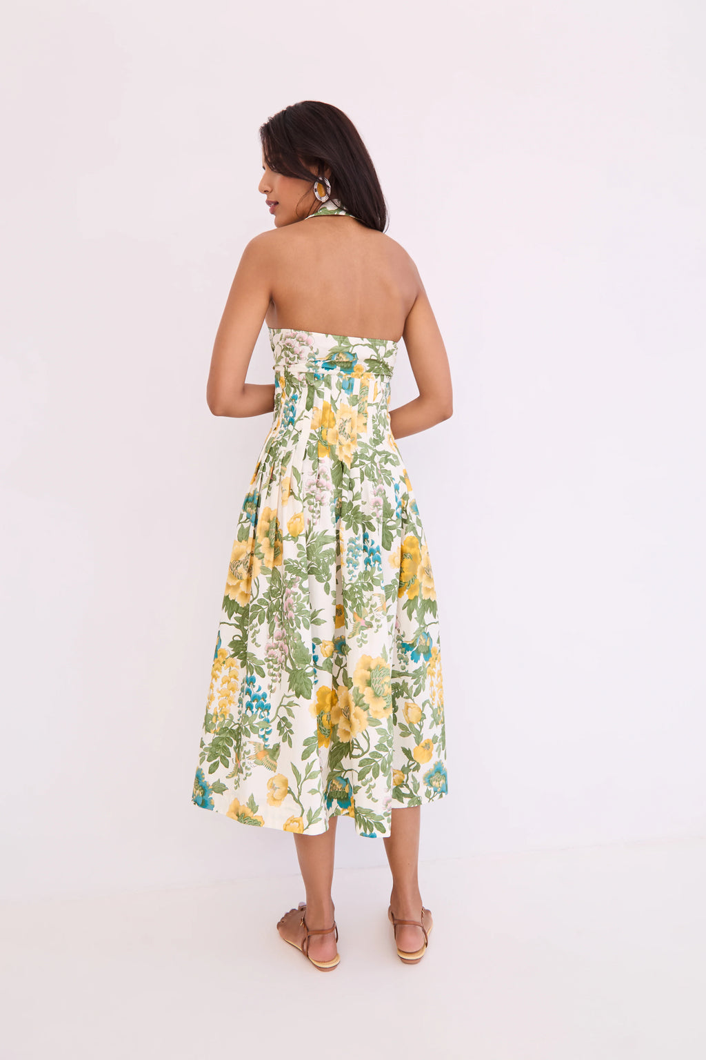 Cara Cara Rashida Dress in Flora Meadow Ivory