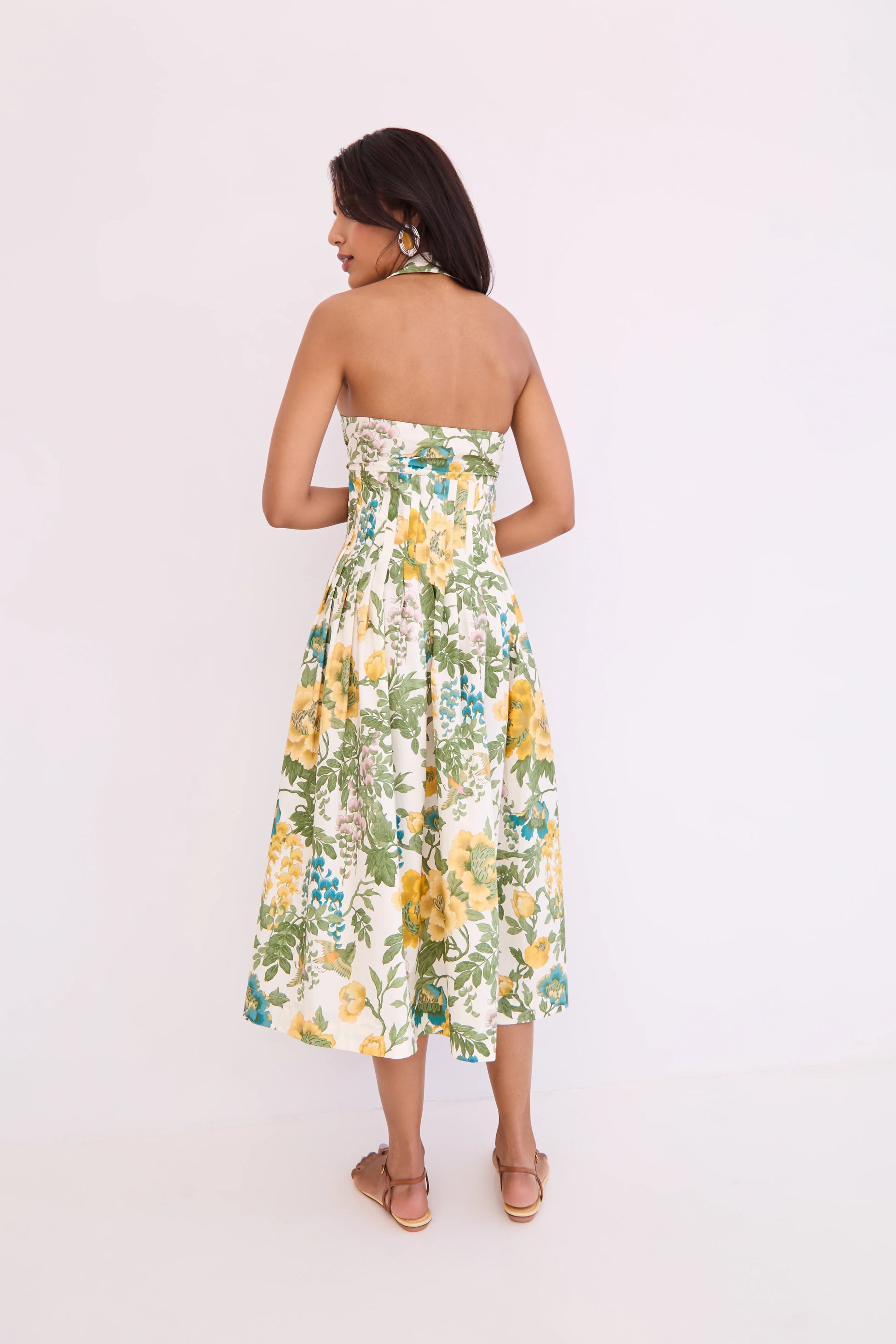 Cara Cara Rashida Dress in Flora Meadow Ivory