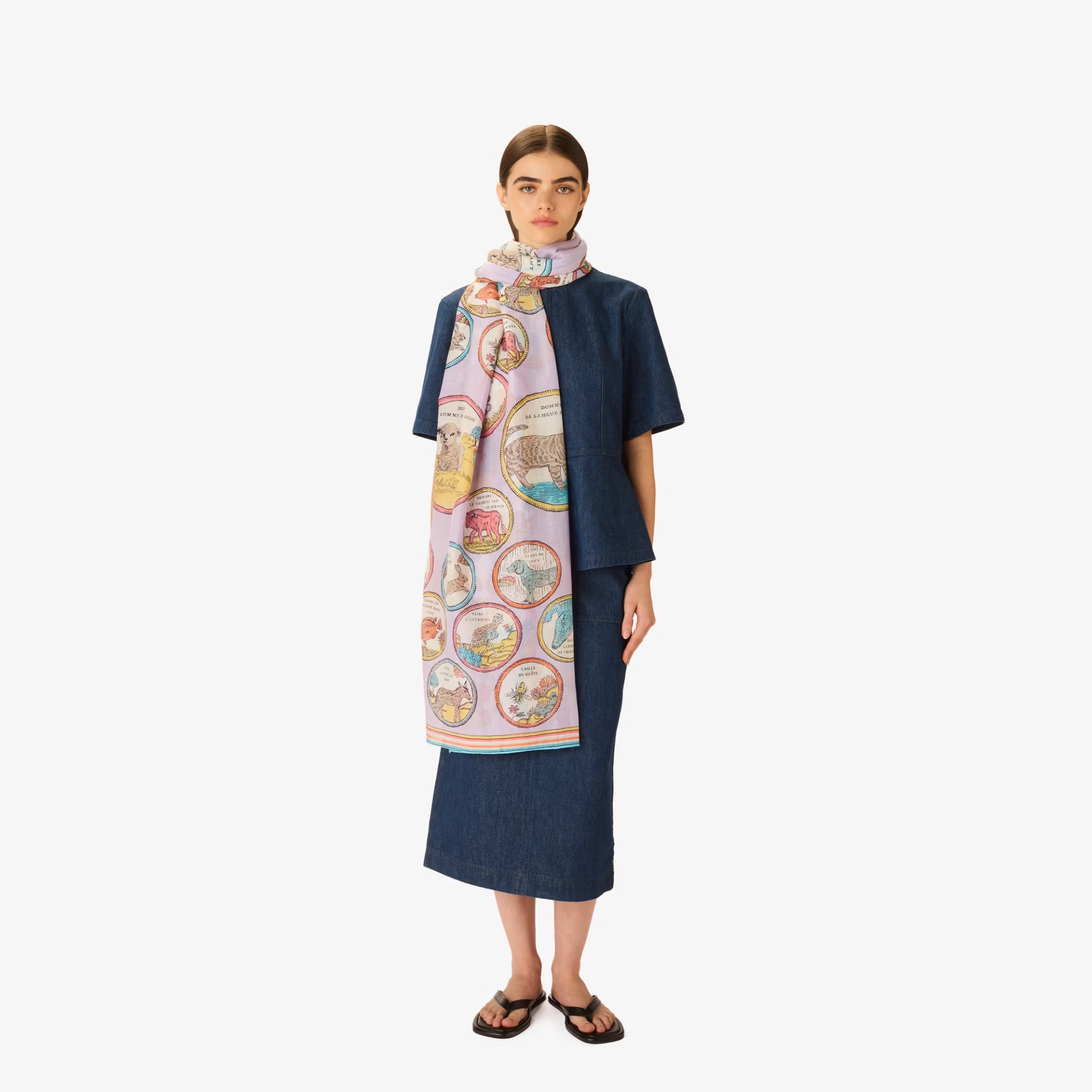 Inoui Editions Scarf Chance Inoui in Lilac