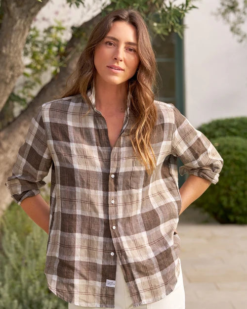 Frank & Eileen Eileen Shirt in Brown Plaid