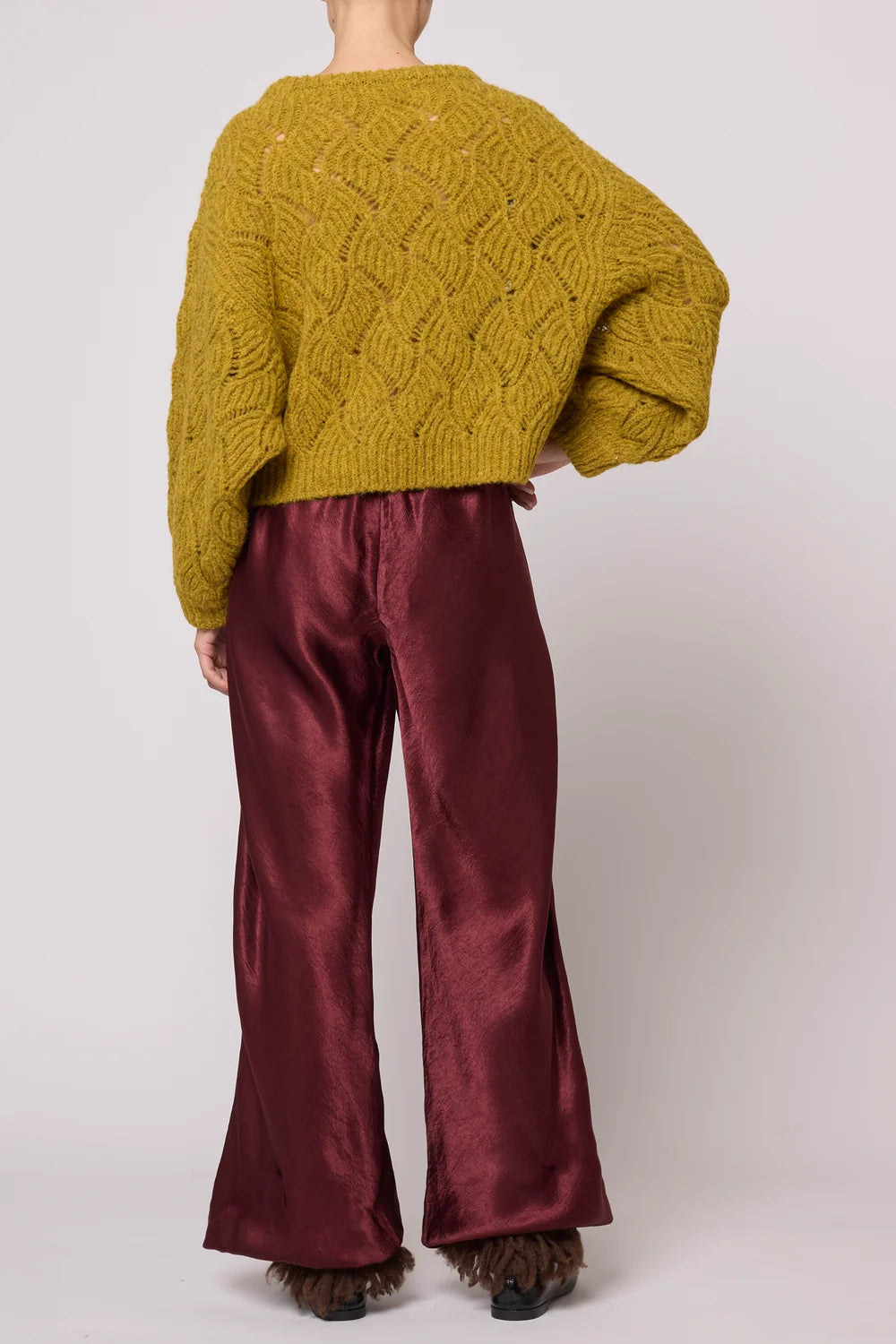 Atelier Delphine Balloon Sleeve Sweater in Mustard