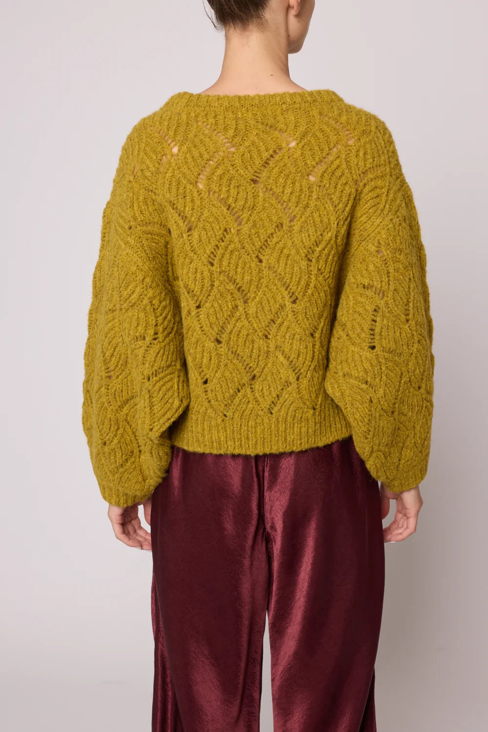Atelier Delphine Balloon Sleeve Sweater in Mustard