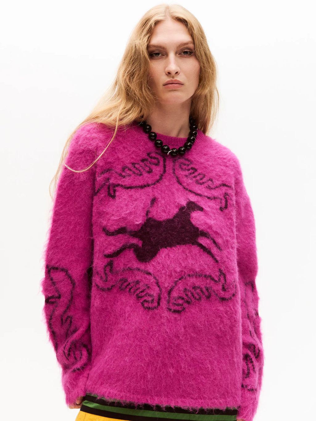 Carolina K Folklore Sweater in Fuscia Bordeaux