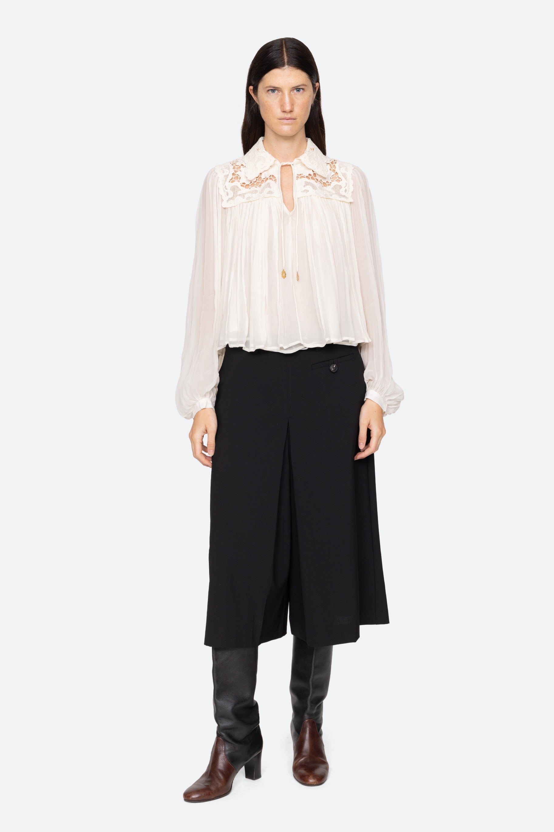 Sea New York Daphne Lace Long Sleeve Top