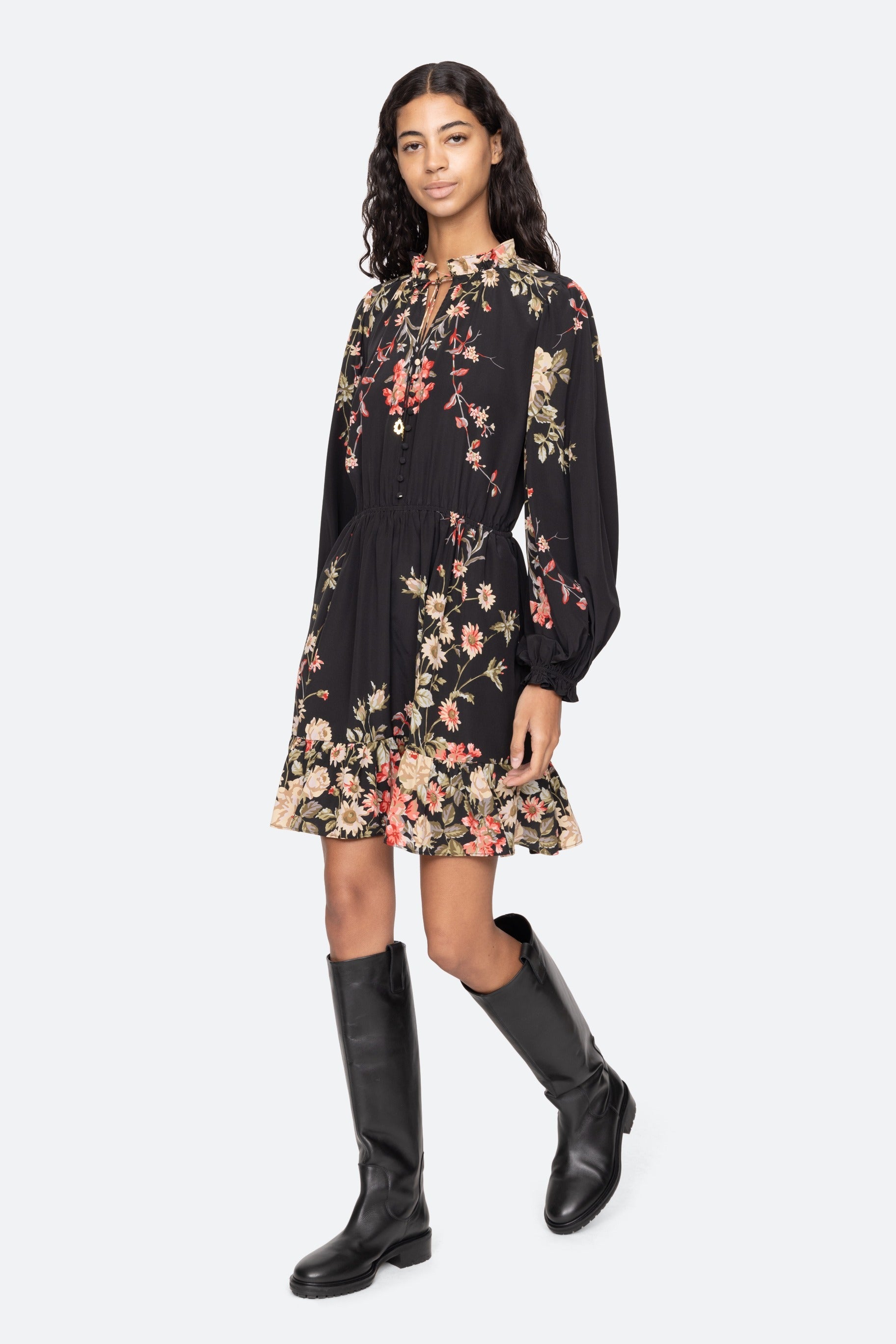 Sea New York Jolie Print Long Sleeve Mini Dress