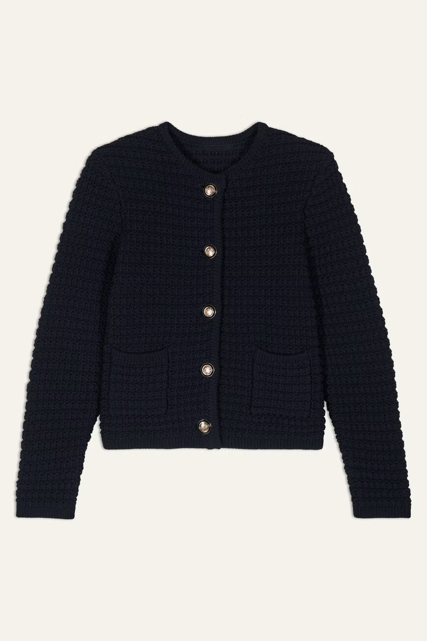 Ba&sh Gaspard Cardigan in Marine