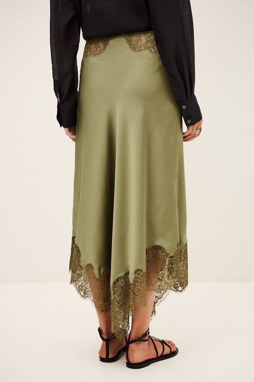 Ba&sh Coni Skirt in Kaki