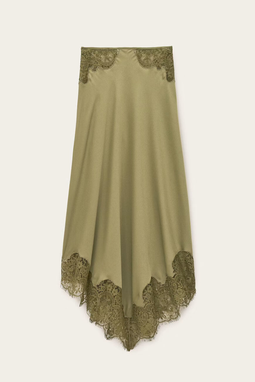 Ba&sh Coni Skirt in Kaki