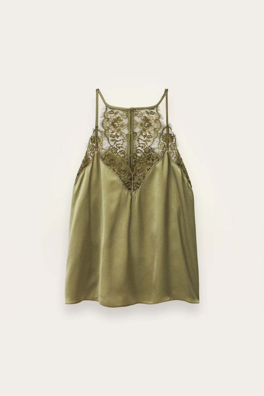 Ba&sh Corina Top in Kaki
