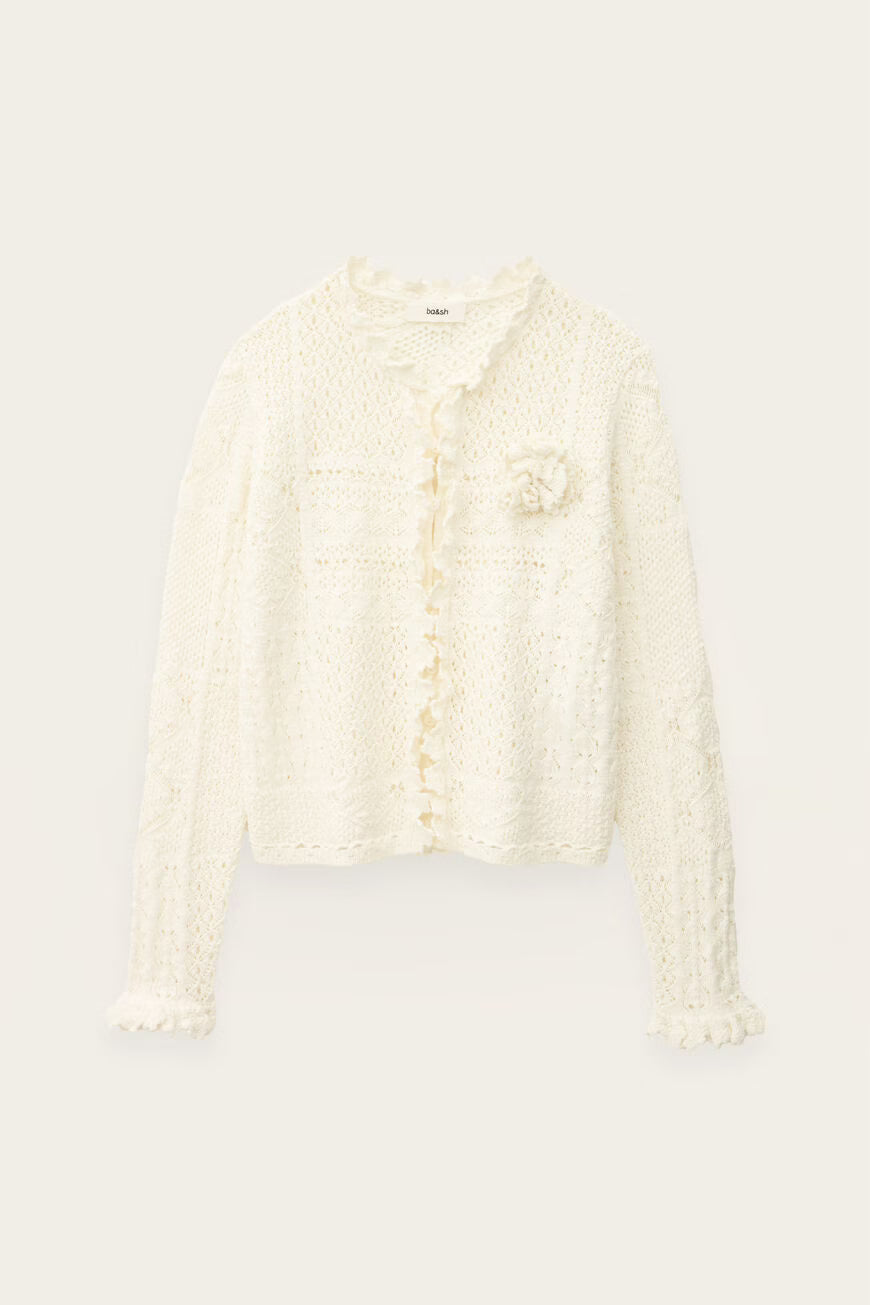 Ba&sh Soria Cardigan in Ecru