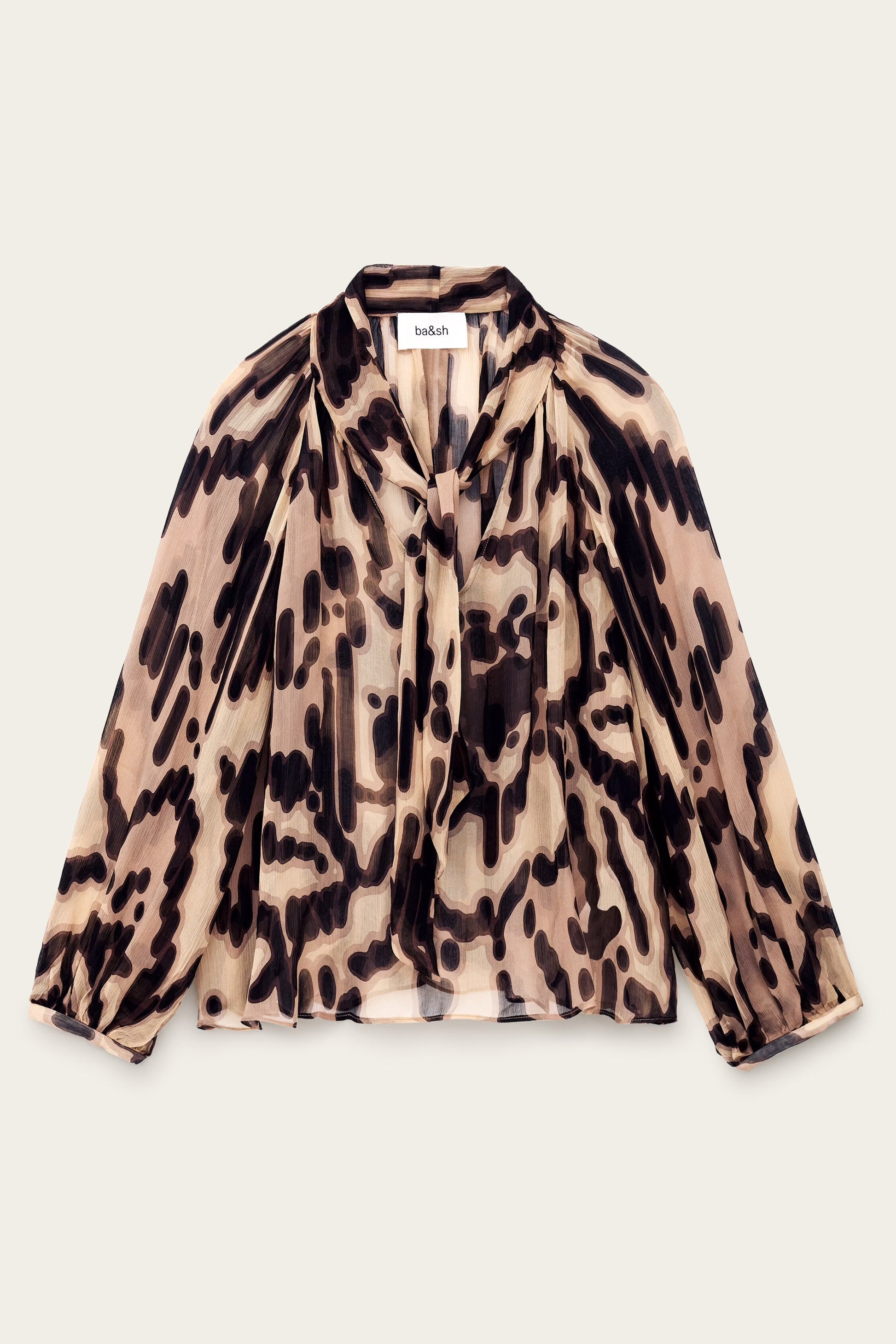 Ba&sh Alof Printed Blouse in Rose