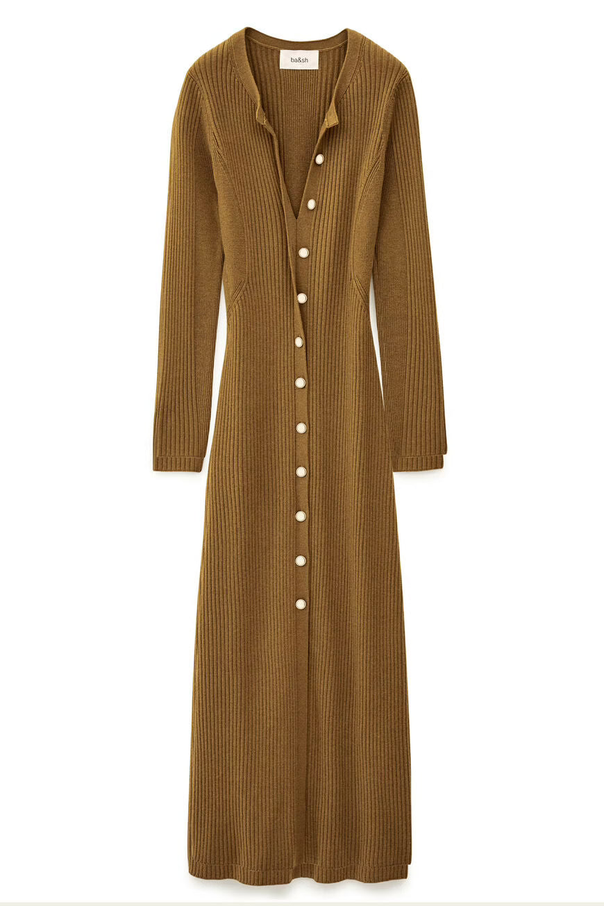 Ba&sh Anisa Dress in Bronze