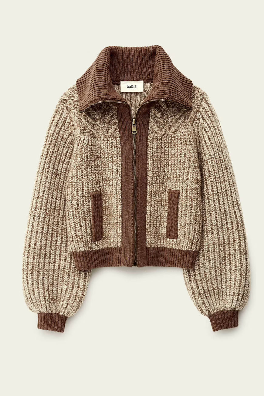 Ba&sh Rabel Cardigan in Marron