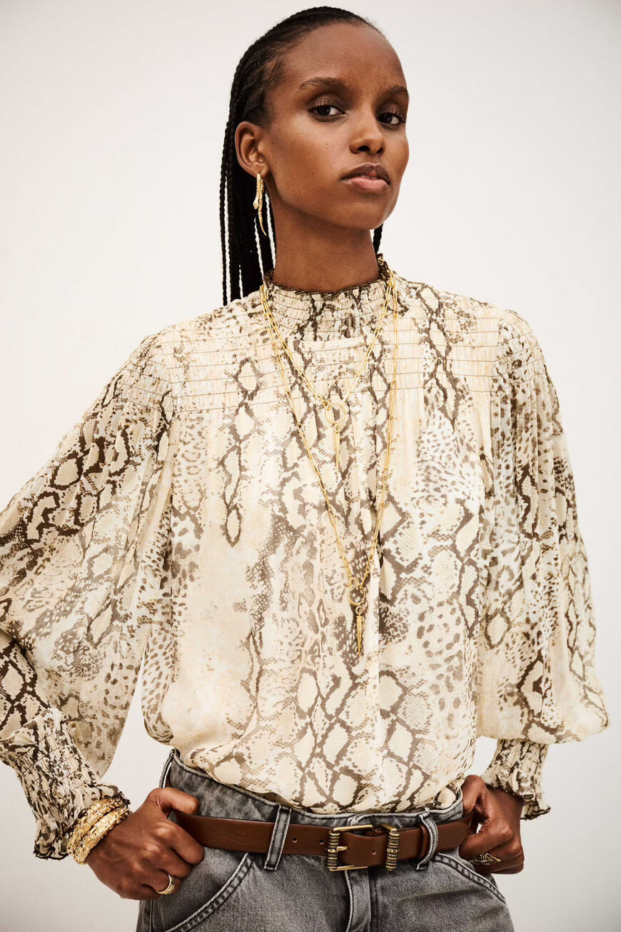 Ba&sh Shamy Blouse in Ecru