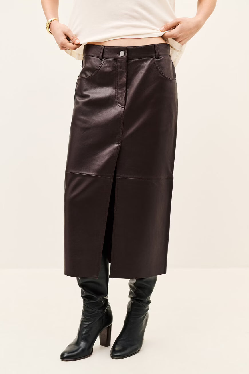 Ba&sh Solene Skirt in Aubergine