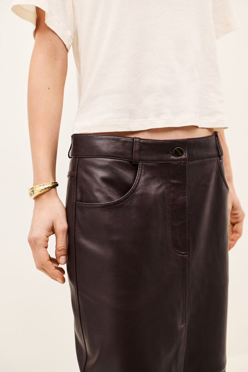 Ba&sh Solene Skirt in Aubergine