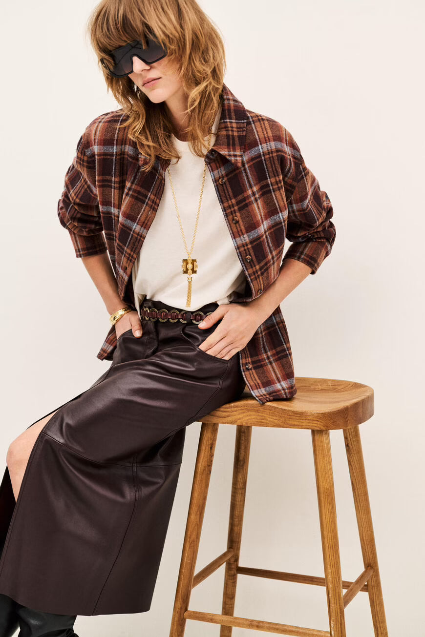 Ba&sh Solene Skirt in Aubergine